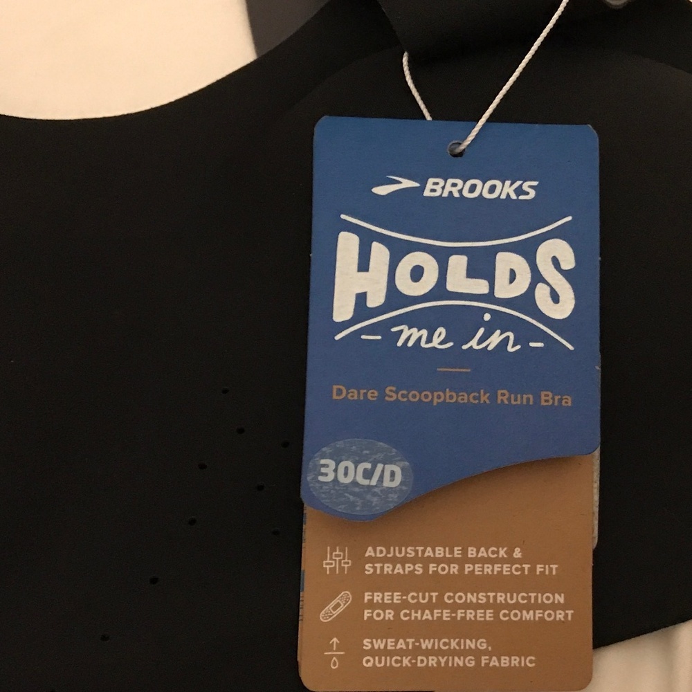 BROOKS DARE SCOOPBACK RUN BLACK SPORTS BRA - Picture 4 of 10